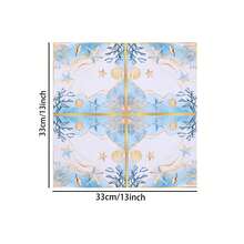 20/40/60pcs Watercolor Ocean Style Gold Rim Cocktail Napkins, Starfish And Shell Print 2-Ply Thickened Beach Tabletop Decorative Napkins, Suitable For Island Party, Pool Party, Beach Wedding, Mediterranean Style Party, Picnic, Baby Shower And Birthday Party - Multicolor - View 8