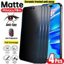 XINHONGYU 4pcs Matte Privacy Screen Protector, Compatible With IPhone 17 Pro Max [6.9 Inch] | Made Of TPU Soft Film (Not Tempered Glass Ceramic Film), Shatterproof And Shockproof | Privacy Function Ensures Screen Content Is Only Visible From The Front - 4pcs - View 33