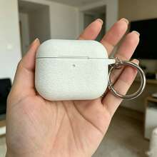 適用於 Apple 藍牙耳機的高級保護套－時尚簡約純色耐用矽膠保護套，附鑰匙圈 - 高級灰 - 查看 2