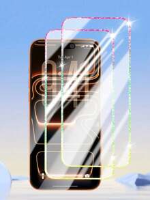 2pcs Full Coverage Ultra HD Screen Protector, Glitter Edge, High Transparency, 9H Hardness, Eye Protection, High Responsiveness, Anti-Scratch, Seamless Fit Compatible With All Cases, Detailed Protection For Business Office Home Movie Watching Outdoor Travel Phone Screen, Compatible With IPhone17E/17 Promax/16 Promax/15 Promax/14 Promax/13 Promax/12 Promax/11 Promax/17 Pro/16 Pro/15/14/13/12/11 And Other Series. - Multicolor - View 3