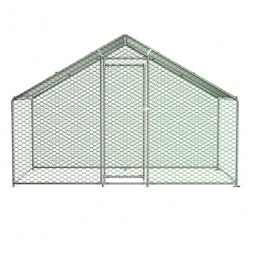 Run With Safety Lock And Waterproof PE Cloth, Metal Small Animal Enclosure For Chickens, Rabbits And Other Small Animals - 3 X 1, 5 X 2m - View 1