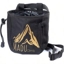 Chalk Bag Rock Climbing - Chalk Pouch With Zippered Pocket, Brush Holder, Fleece Lining Drawstring Closure - Limited Edition Black Bag - Multicolor - View 1