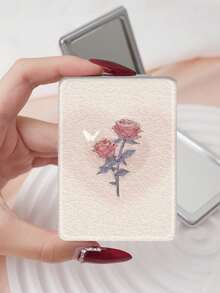 1 pezzo Specchio da toeletta portatile serie Y2K, specchio a mano pieghevole leggero e ultra sottile, in pelle PU durevole, adatto a tutte le persone e per molteplici occasioni, specchio da tasca rettangolare con stampa di leopardo cartone animato, stella marina, conchiglia, fiocco e motivo a stella, raffinato e delicato, struttura pieghevole, durevole e affidabile, resistente alle cadute, comodo da trasportare, specchio da trucco portatile con coperchio ribaltabile a 180°, multifunzionale - Multicolore - Visualizzare 8