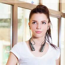 1pc Magnetic Design Button Control Soft Silicone Flexible Neckband HiFi Stereo Wireless Earphones, Fashion Wireless Music Headphones With 60 Hours Playtime - View 8