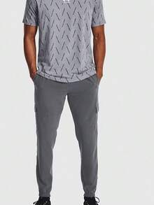 Under Armour UA Tech 系列丨輕薄防潑水抗皺透氣男子工裝多口袋束腳運動長褲 - 灰色 - 查看 1