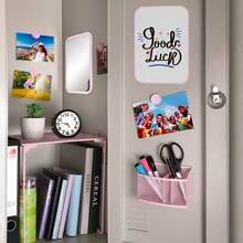 Pink Locker Accessories With Locker Shelf, Magnetic Mirror, Magnetic Pen Holder, Magnetic Small Whiteboard, Back To School Essentials Locker Decorations, 11 Piece Locker Organizer For Work - View 3