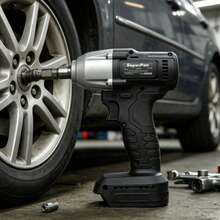 SuperPan Brushless Motor Impact Wrench 380N.M High Torque Lithium Battery Rechargeable 1/2" Square Drive Electric Wrench Tool For Automotive / Construction / Maintenance 3-In-1 Use, Battery And Power Adapter Not Included (Bare Tool) - Black - View 5