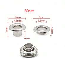 10/30/50 Set Metal Eyelet With Washer Grommet Ring Air Hole Rivet For Leather Bag Shoes Belt Cap Clothes - A - View 14