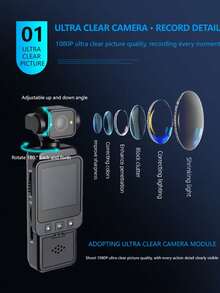 WIFI Digital Camera DV Camcorder, 180° Rotating Lens, With Flash, 1080P Ultra HD, Motion Stabilization, One-Click Recording/Video Shooting, Supports Phone WIFI Connection, Equipped With 64GB SD Card And 1000mAh Battery - View 5