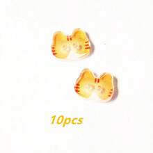 10pcs/20pcs Resin 1.3cm Random Mixed Color Cute Cartoon Shaped Cat Two-Hole Buttons DIY Hand-Sewn Cardigan Shirt Dress Hair Accessory Clothing Decoration Buttons - 1# 10pcs Random Mixed Color - View 7