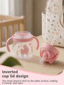 Meoky Multidirectional Straw Cup For Kids, Leak-Proof Weighted Straw Cup With Transition Handle, Suitable For Children 6 Months And Above - Pink - View 3