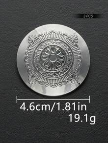 6/3/1個 特殊花紋紋理金屬大鈕扣，復古歐式宮廷風大衣裝飾鈕扣，制服衣物手工縫製鈕扣，縫紉配件 - 多色1 - 查看 16