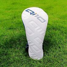 Set Pelindung Kepala Stik Golf Kulit PU Premium Logo Q10 untuk Driver, Fairway Wood & Hybrid, Pelindung Stik Golf Bordir dengan Lapisan Plush Lembut, Set Pelindung Kepala Tahan Air, Putih - Putih - View 9