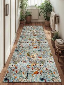 Non-Slip, Washable, Digitally Printed Rug, Runner, Kitchen Rug - สีฟ้ามิ้นท์ - ดู 2