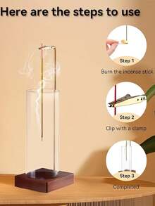 1pc Incense Burner, Detachable Glass Ashtray Style Incense Holder, Transparent Glass Structure, Suitable For Home, Yoga, Spa, Meditation, Easy To Clean Incense Stand, Elegant Home Desktop Decoration, Fashion Aesthetic, Durable Design - Incense Burner Stand - View 7