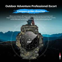 LOKMAT ATTACK Smartwatch Features A 1.32-Inch Screen, Flashlight, Compass, Bluetooth Calling, 100 Sports Modes, IP68 Water Resistance, Health Monitoring Functions, And Is Compatible With Android And IOS Systems - View 10