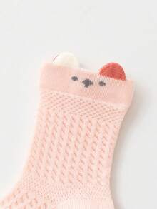 Spring/Summer Thin Cotton Baby Socks, Large Mesh Breathable Cartoon Seamless No-Loose-Thread Toddler Socks, 3 Pairs - Multicolor - View 4