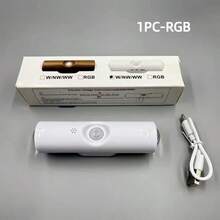 4件/2件/1件 LED感應壁燈，內置400mAh可充電鋰電池，亮度可調，5米有效感應範圍，適用於衣櫃、玄關、走廊、陽台、閱讀燈及派對照明 - 雙頭壁燈 - 查看 13