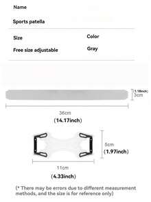 1pc Lightweight Adjustable Knee Strap For Running, Basketball, Fitness, Dual-Directional Knee Support - Multicolor - View 3