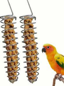 2pcs/Set Mangkuk Makanan Burung Stainless Steel, Cangkir Makan untuk Burung Beo Kecil dan Sedang, Burung Lovebird, Sun Conure Kecil, Aksesori Dekorasi Gantung Sangkar Burung, Tempat Makan Burung Peliharaan, Halloween, Natal, Gaya Horor, Dekorasi Halloween Dalam/Luar Ruangan - tempat makan burung - View 7