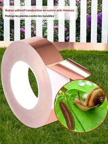 Conductive Copper Foil Tape, Effectively Repels Snails And Slugs, Suitable For All Seasons, Excellent Heat Resistance. Applicable For Electromagnetic Interference Shielding, Circuit Repair, Soldering, Gardening, DIY Crafts - Multicolor - View 4