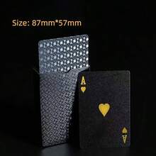 1 Box Luxury Gold Playing Cards - Waterproof - Ideal For Magic And Party Entertainment, PVC Material More Suitable For Party Use, Creative Toy, Card And Poker Series, Texas Hold'em - Multicolor - View 11