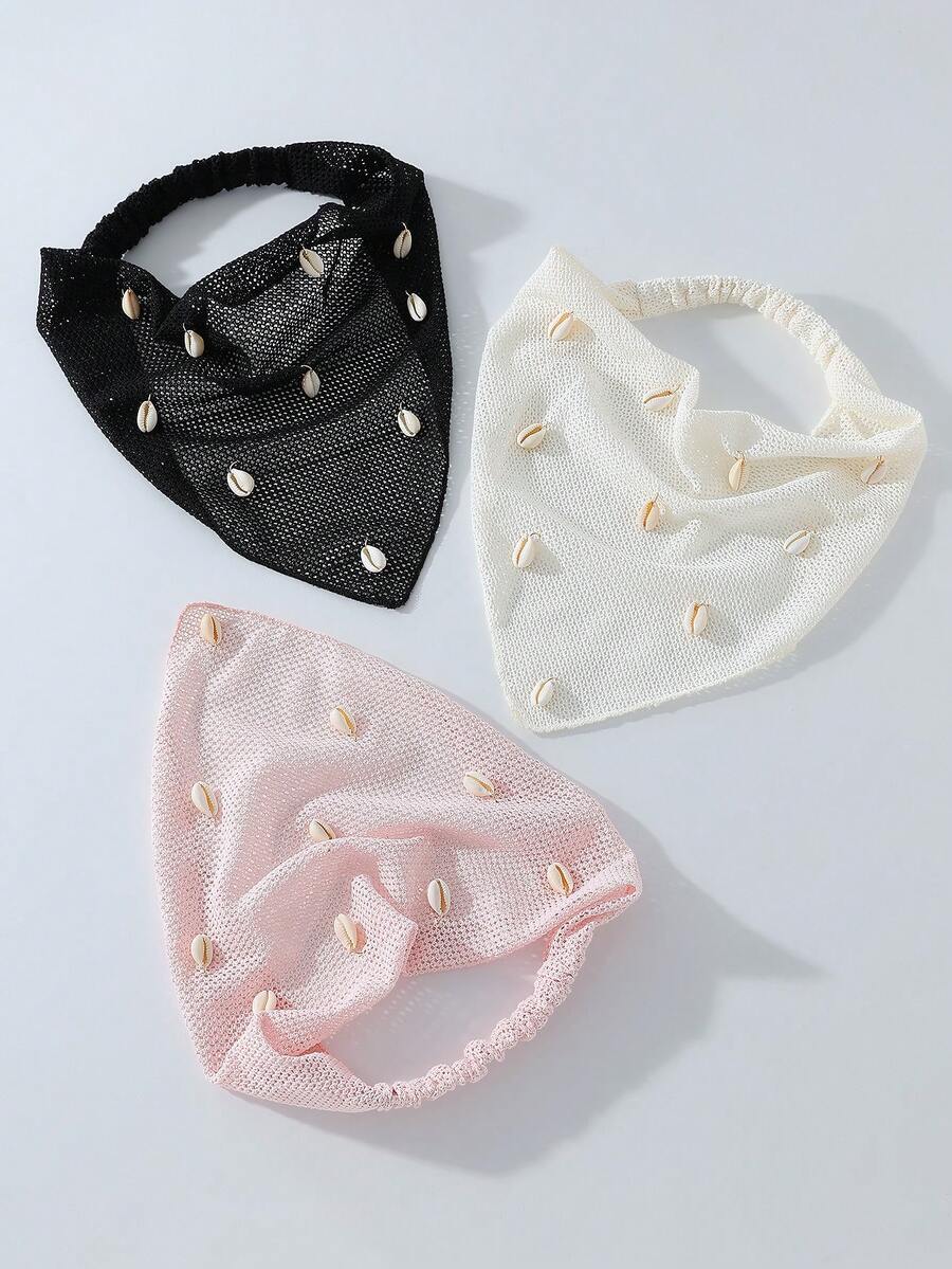 1件原創花卉圖案刺繡捲邊女用髮帶，適合日常穿著與度假 - 彩色 - 查看 1
