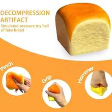 Realistic Soft Bread, Super Soft Slow Rebound Squeeze Toy, Adult Stress Relief Toy - Multicolor - View 5