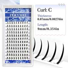 FOXYMEI 120Fans New Fairy Cartoon Eyelashes C/D/LU(M) Curl 8-15mm Single Lash Extensions 0.07mm Fast Volumizing Cartoon Lash Extensions Perfect Eye Makeup Super Soft Beginner Friendly - C - View 11