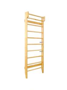 Gymnastics Wood Stall Bar Multi-Use Swedish Ladder- Wall Mounted Pull Up Bar-Physical Therapy For Stretching And Various Exercises Indoor Home Gym Workout Yoga - as Pic - View 6