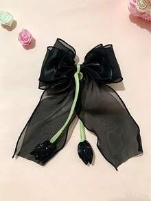 1pc Girl Tulip Fairy Bow Hair Clip Head Accessory, Fresh Floral Sweet Hair Ornament, Suitable For Daily Casual Wear - Multicolor - View 7