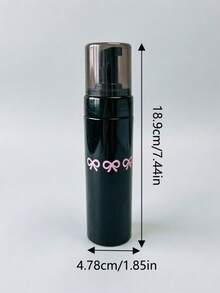 1pc Bow Knot Pattern Mousse Bottle, Random Pattern Position, 100ml/150ml/200ml/250ml Mousse Foaming Bottle, Facial Cleanser Foam Dispenser, Cosmetic Refillable Bottle - View 14