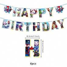 Hasbro Themed Birthday Decoration Set, Including Hanging Banners And Spiral Decorations, Suitable For Home Decor. - Multicolor - View 6