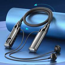 1pc Magnetic Design Button Control Soft Silicone Flexible Neckband HiFi Stereo Wireless Earphones, Fashion Wireless Music Headphones With 60 Hours Playtime - View 4