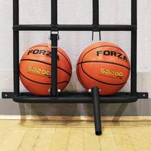Wall Mounted Sports Ball Holder, 6-Ball Vertical Storage Rack For Garage Basketball And Soccer Ball Organizer - Black - View 3