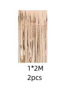 kumozawa 4件裝 100*200cm 香檳金亮片簾，亮面金屬設計，適用於攝影工作室道具、生日派對、新娘婚前派對、婚禮、任何節日裝飾、聖誕裝飾、背景、派對裝飾、活動造型、拍照亭道具、裝飾緞帶、耐用亮片、輕量布料、活動裝飾、背景簾、新娘婚前派對、母親節、畢業背景裝飾 - 香檳色 - 查看 8