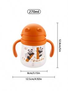 Meoky Multidirectional Straw Cup For Kids, Leak-Proof Weighted Straw Cup With Transition Handle, Suitable For Children 6 Months And Above - Orange - View 8