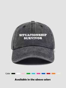 1 pieza Gorra de béisbol unisex de unicolor desgastada, visera deportiva vintage lavada, transpirable, adecuada para salidas diarias, pesca, viajes al aire libre - Multicolor - Ver 18