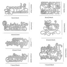 Christmas-Themed Blessing Art Words Metal Cutting Dies Suitable For Holiday Gift Decoration Cards, For Handmade Cards, Photo Albums, Scrapbook Decorations, Template Art Decoration - Metal Cutting Dies - View 4