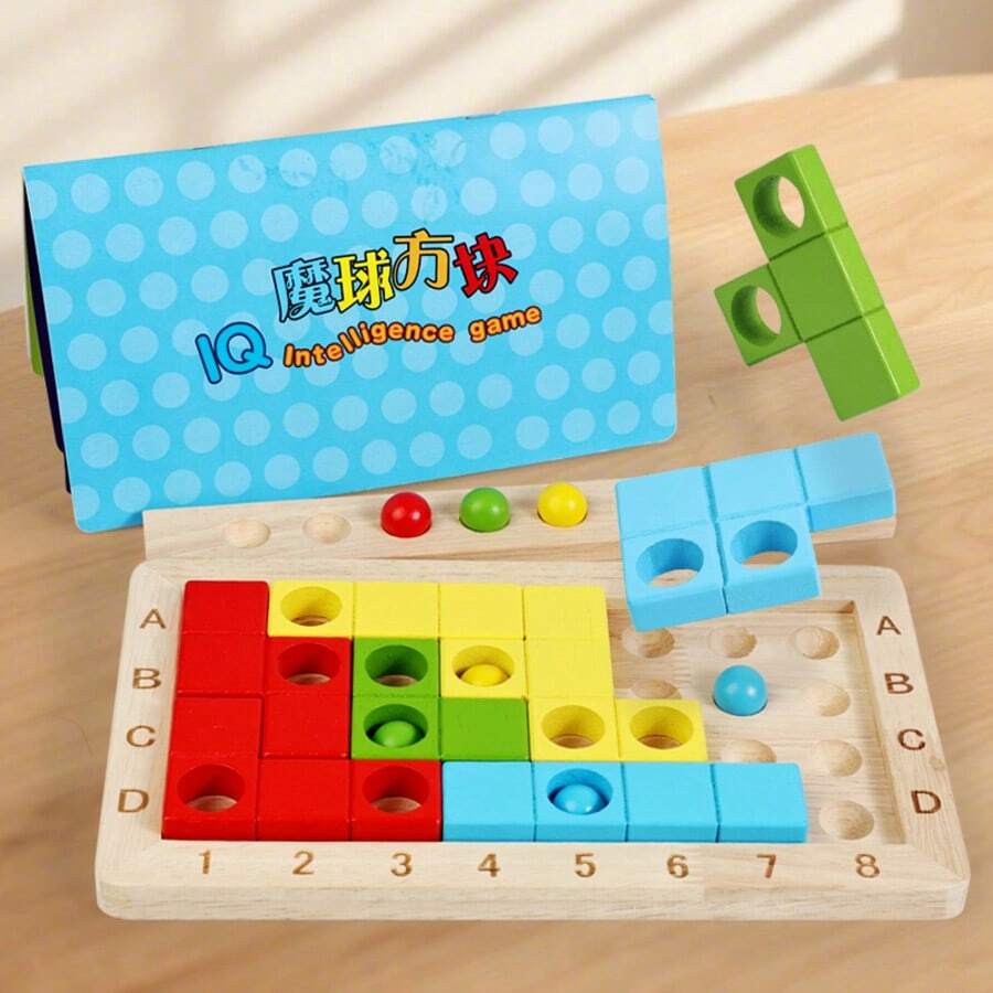 Children's Wooden Magic Cube Block Game, Educational Puzzle Toy For Boys And Girls, Intelligence And Logical Thinking Training, Geometric Building Blocks