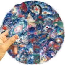 50pcs Fantasy Fairy Tale Transparent Sticker Set, Suitable For Plastic, Glass, Metal, And Irregularly Shaped Phone Cases, Laptops, Water Bottles, Scrapbooks, And Diaries - Unique Decorative Sticker Pack School Supplies - 1 Set - 50pcs - View 6