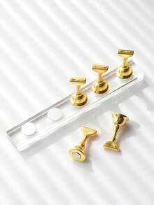Conjunto de Suporte para Prática de Arte de Unhas com Padrão Xadrez, Base de Rack para Placa de Unha Quadrada, Suporte de Exibição para Prática, Rack Magnético para Unhas Falsas, Acessórios de Exibição de Arte de Unhas e Adereços de Fotografia, Adequado para Prática de Arte de Unhas, Acessórios de Conjunto de Arte de Unhas Acrílicas, Adequado para Iniciantes, Equipamento e Decoração de Salão de Unhas - Multicolorido - Visão 9