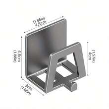 2 piezas Ganchos de pared de acero inoxidable, instalación fácil, almacenamiento multifuncional, adecuado para cocina, dormitorio, baño, ganchos prácticos modernos, respaldo adhesivo fuerte - Varios estilos y colores - Ver 6