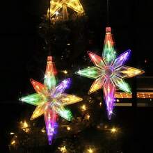 GYJAETM North Star Suction Cup String Lights, Christmas Decoration, Indoor Use, Battery Powered, Christmas Fairy Lights, Curtain String Lights, Suitable For Spring/Summer, Bedroom Decor, Christmas, Wedding, Football Theme, New Year (Battery Not Included) - Multicolor - View 7