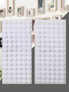 200/400/1000Pcs (100/200/500 Pairs) 0.59inch Diameter Hook And Loop Fastener Self Adhesive Round Circle Sticky Sticker Dots For Arts And Crafts School Classroom Home And Office Use, White - White - View 3