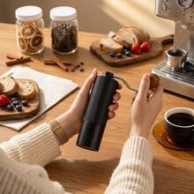 Portable Manual Coffee Grinder, Adjustable Hand Grinder For Different Brew Methods, Ideal For Home And Camping, Black - Black - View 1