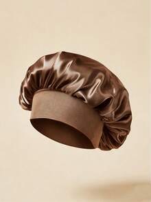 1 pieza Gorro de dormir para hombres, hecho de material de satén liso de unicolor con ala ancha y elástico, adecuado para hombres y mujeres, proporciona una experiencia de uso casual y cómoda. Se puede usar como gorro de dormir o gorro de protección para el cabello. - Multicolor - Ver 10