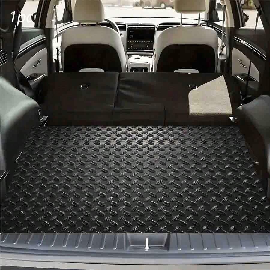 1pc Universal Car Trunk Mat Fits Most Models - Diamond Mesh Thickened Design Luggage Mat Easy Installation Suitable For SUV, Sedan, Hatchback - Multicolor - View 1