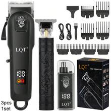 LQT (4pcs/3pcs/2pcs) Multi-Function Home Grooming Kit, Cordless Hair Clipper, Beard Trimmer, Ear & Nose Hair Trimmer & Men's Razor, USB-C Charging, Suitable For Personal Travel, Home And Barber Use, Ideal Men's Gift, Father's Day Gift - View 12