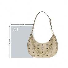 Mcm Aren Series Logo Printed Women's Shoulder Bag MWHFATA02I8001 - Beige MWHFATA02I8001 - View 7